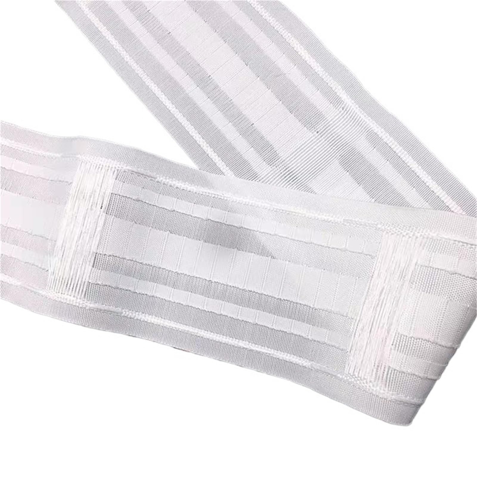 Rufflette pour Rideaux Ceinture de Ruban Rideau Blanc, for Crochet Poche Tringle, Sangle Multifonction en Polyester, Accessoires Bande plissée à Cordon Serrage(30m)