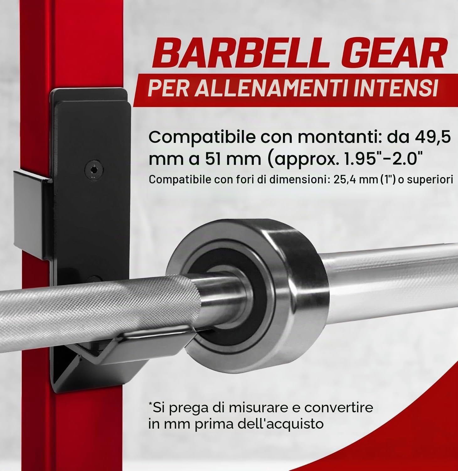 Yes4All Acciaio J Ganci Squat Rack 2x2/3x3 con Pad protettivo UHMW - Power Rack Attacchi Barbell Holder per Palestra di casa