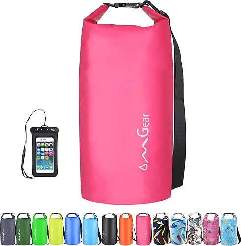 OMGear Mochila impermeable, bolsa impermeable para teléfono, 40, 30, 20, 10 y 5 L, flotante, saco seco para kayak, lancha, vela, piragüismo,
