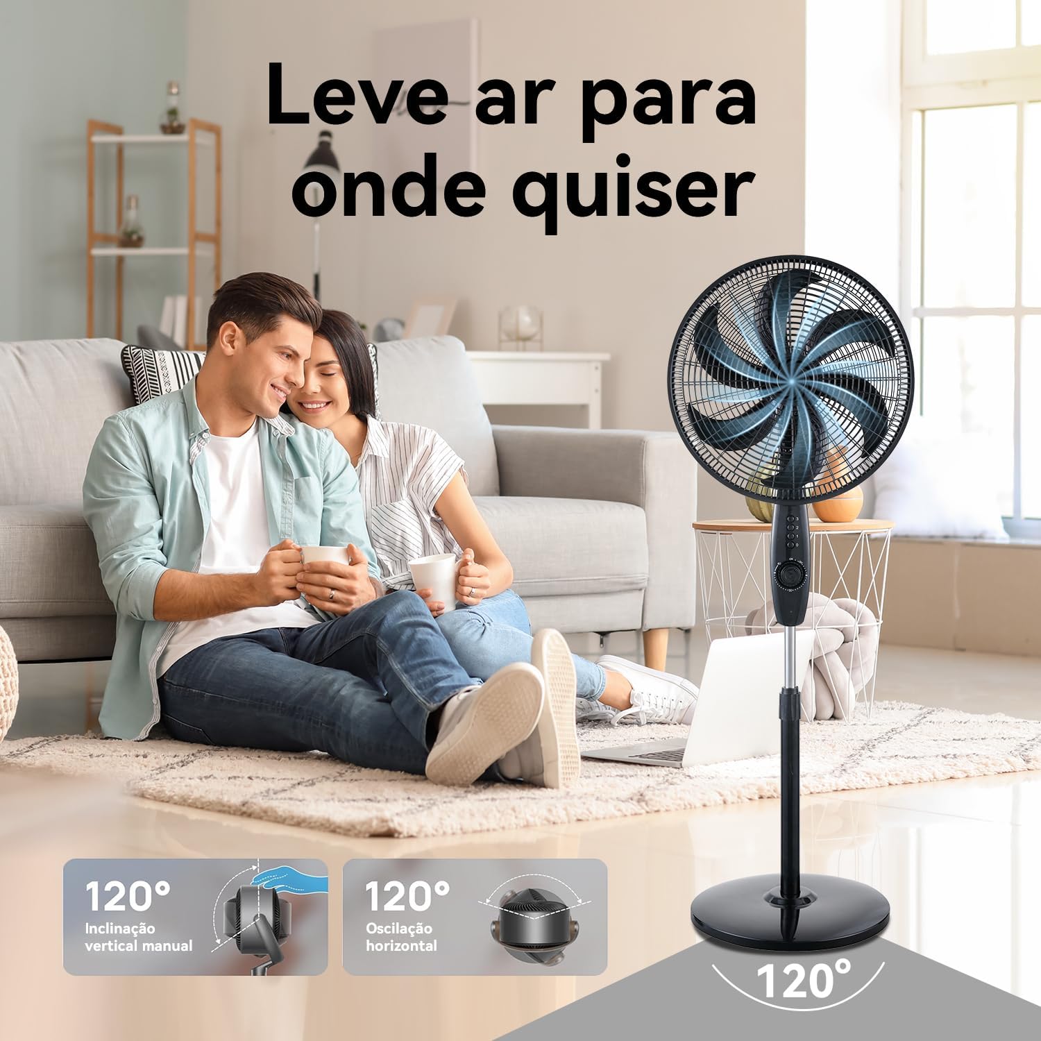 Ventilador de Coluna Maxx Force Ventiladores de Resfriamento (102, 110V)