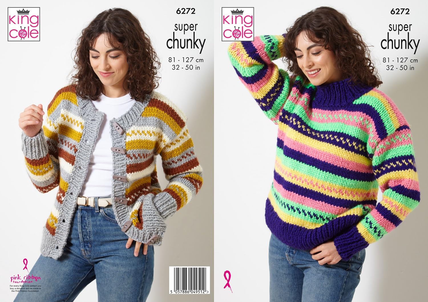 King Cole Knitting Pattern, Paper, Multicolor, 81cm – 127cm 32” – 50”