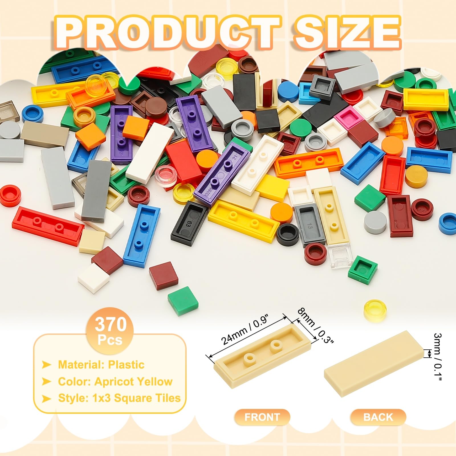 PATIKIL 122 Pcs Flat Blocks Bulk - Image 2