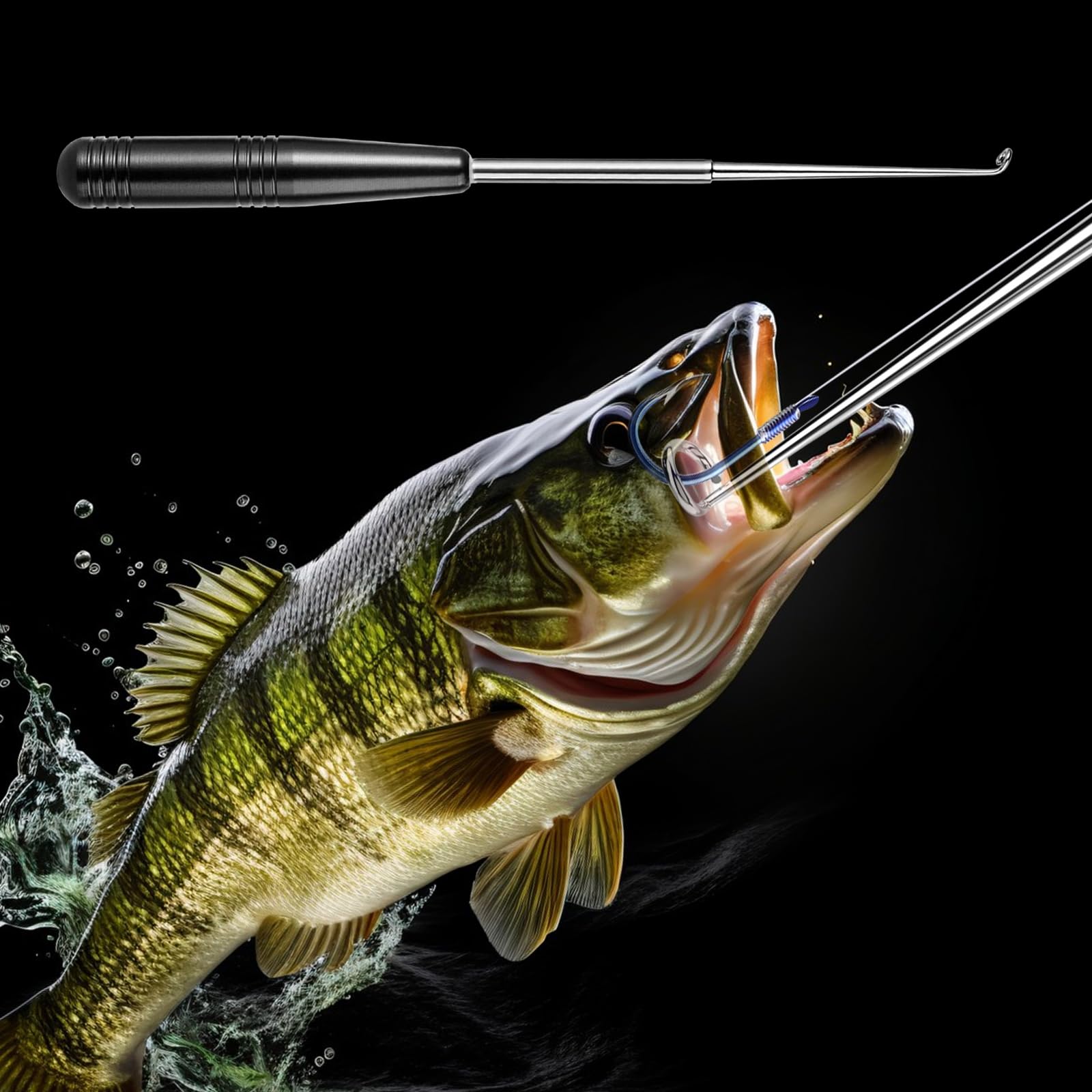 Desenganchador de Pesca Portátil Pinzas 30,5 cm & 16,5 cm con Imán Eliminador de Anzuelos