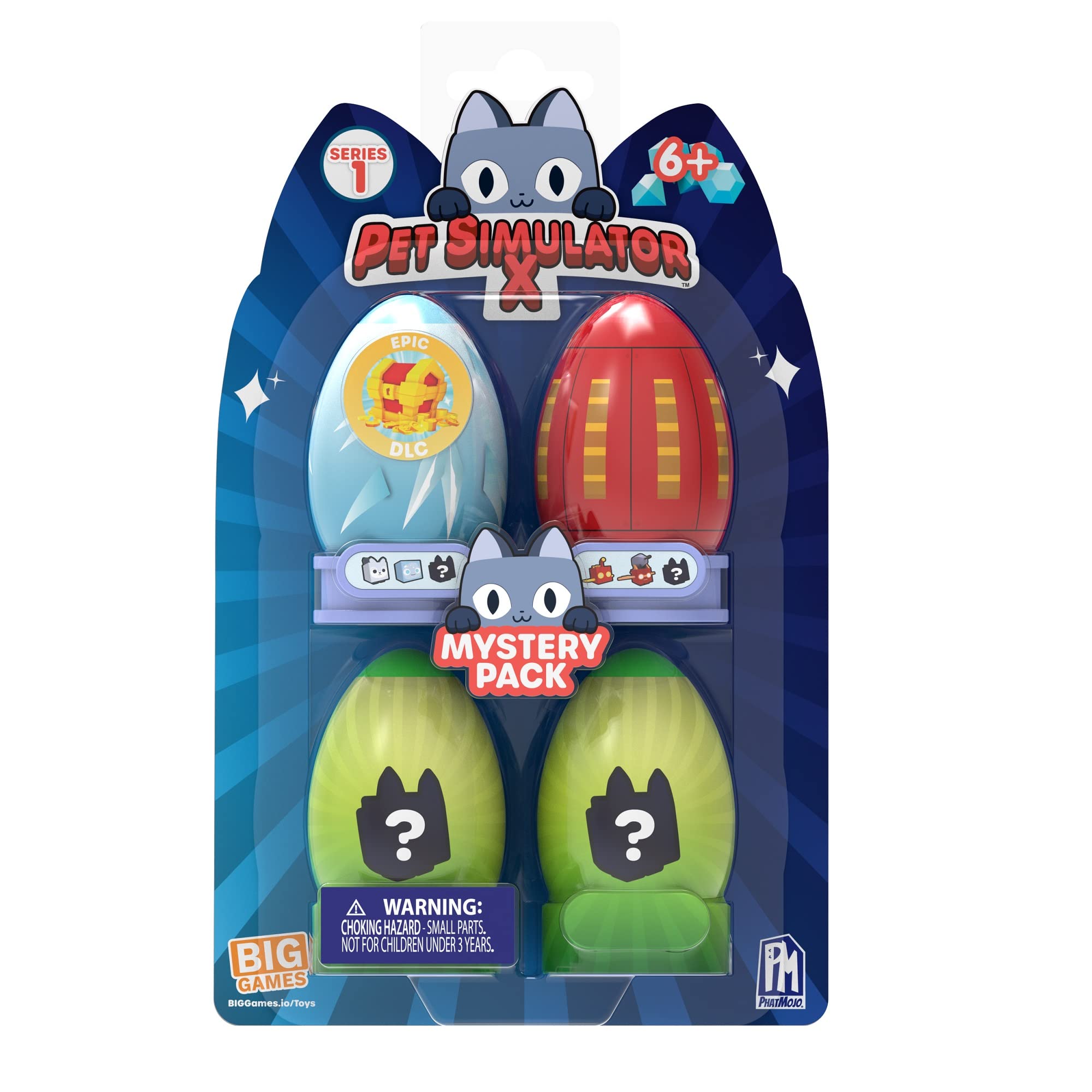 Bizak Pet Simulator Pack of 4, Discover Pets Inside Surprise Eggs, There Are Dogs and Kittens But Also Dragons and Unicorns, Collectibles, Redeemable Codes at Roblox (64231802)