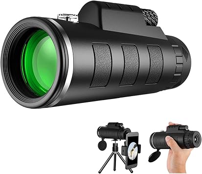 Monocular Telescope, 12X50 High Power HD Monocular with Smartphone Holder & Tripod