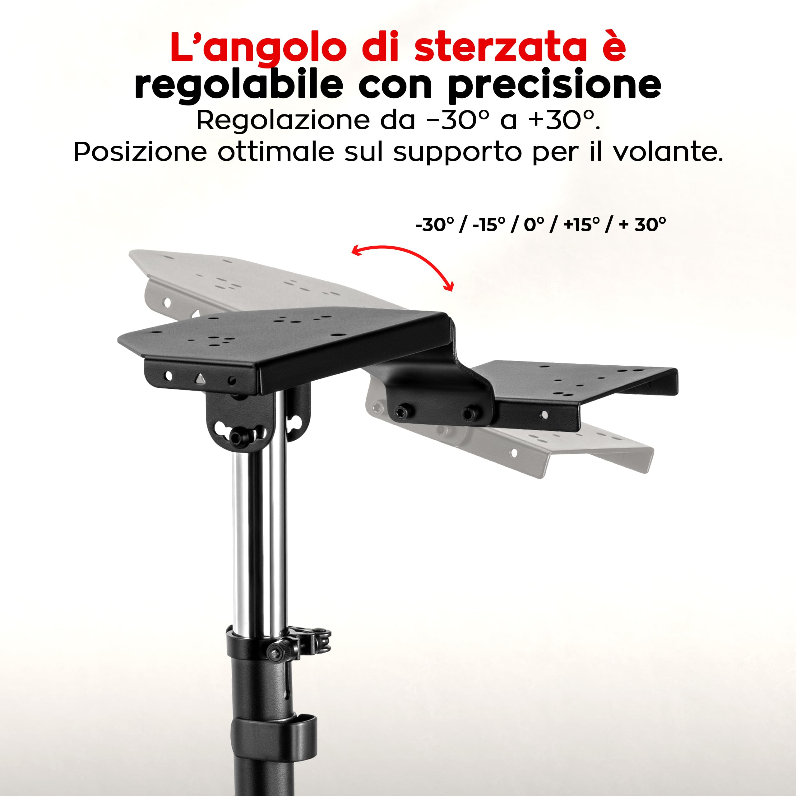 Huzaro Speed 2.0 Supporto Volante Logitech G29, Thrustmaster e Fanatec – Postazione Simulatore Guida Regolabile – Supporto per Volante PS5, PS4 e PC, Wheel Stand Pieghevole Salvaspazio - Nero