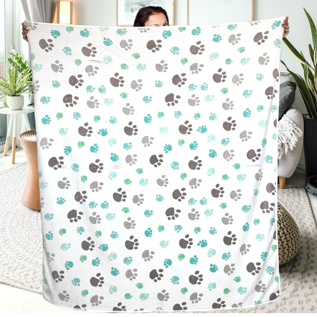 Mantas para perros grandes, 3 piezas de manta lavable de franela suave y esponjosa para mascotas, funda para cama y sofá, bonita manta estampada para cachorros, 60 x 50 pulgadas