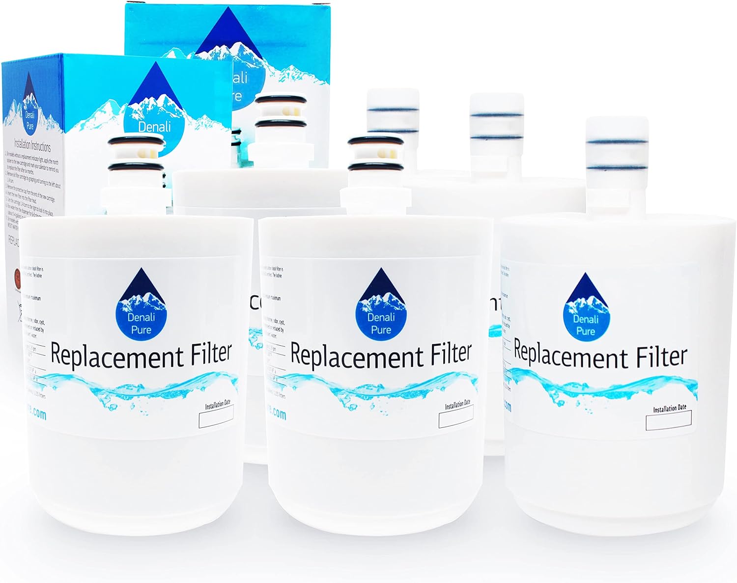 6-Pack Replacement for LG LFX25974ST/00 Refrigerator Water Filter - Compatible with LG 5231JA2002A, LT500P Fridge Water Filter Cartridge