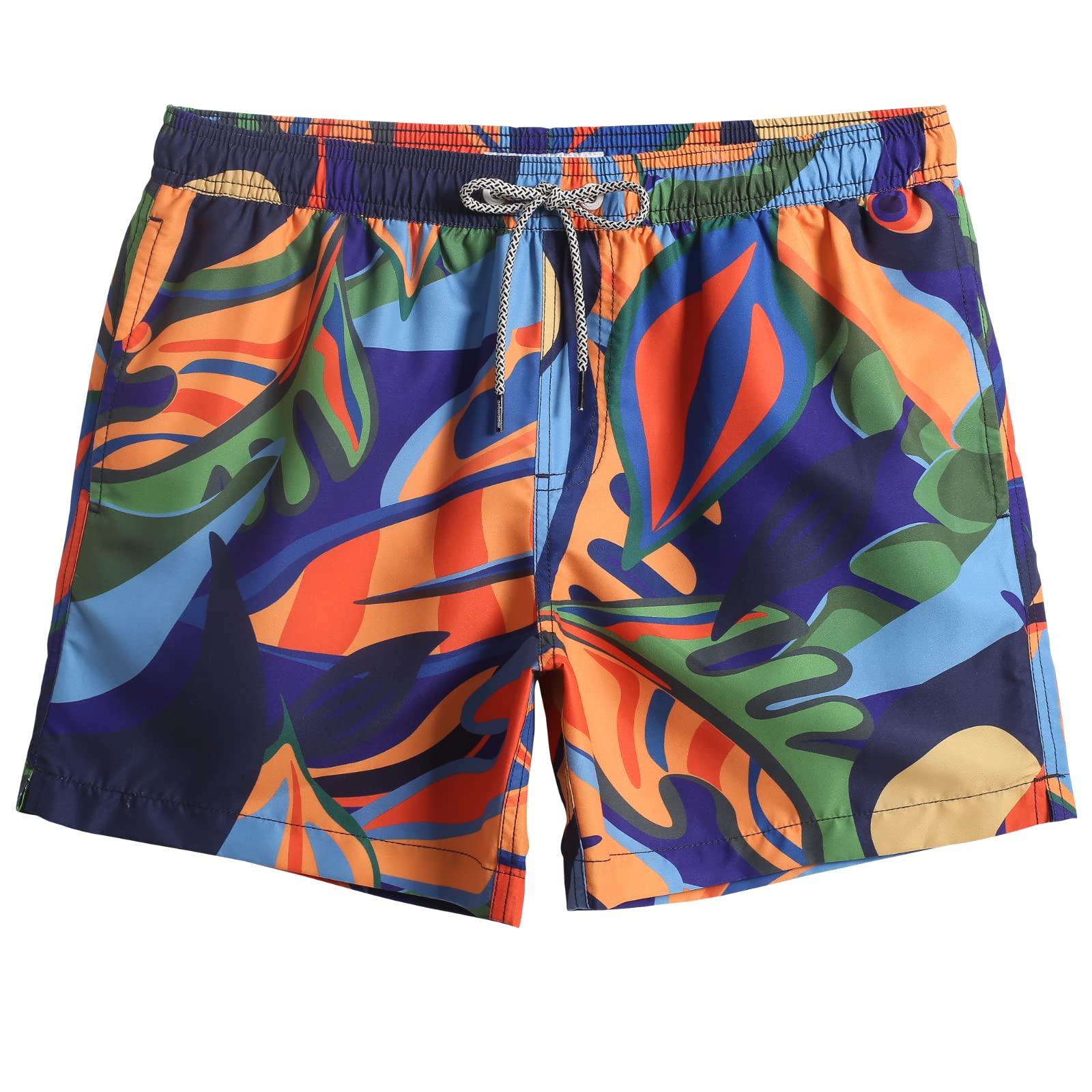 maamgic Mens Swim Trunks 5" Quick Dry Beach Shorts Bathing Suits with Mesh Lining Pockets