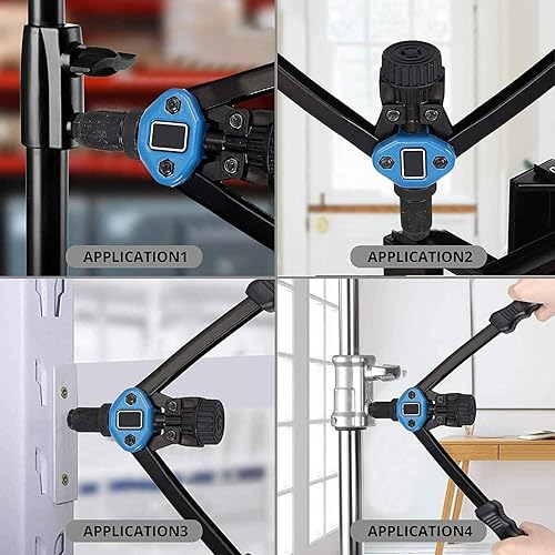 Miniatura 6 de Herramienta de tuerca de remache, kit de ajuste de tuercas remachadoras de mano de 13 pulgadas, 110 tuercas remachadoras resistentes M3-M12 y kits