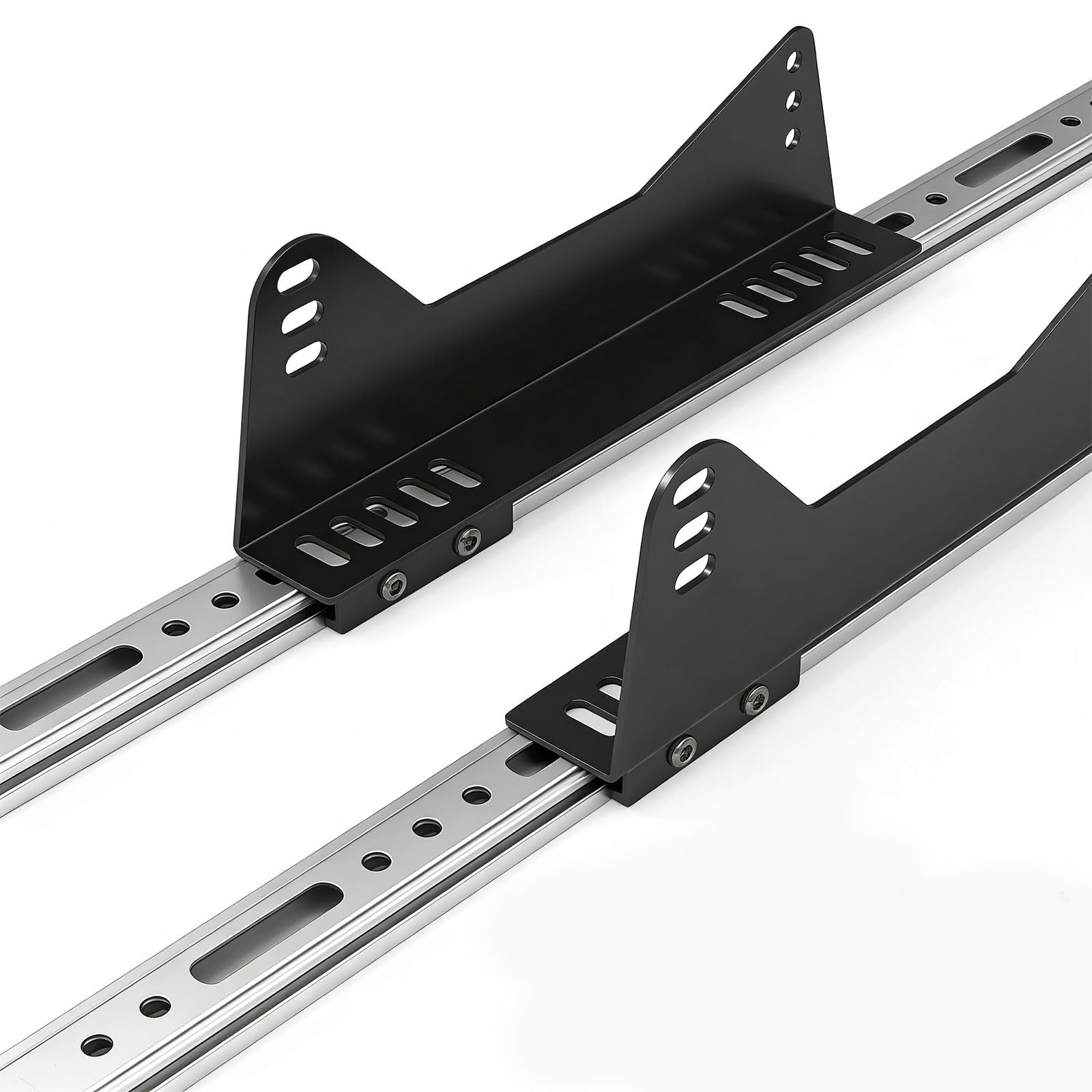 Ensemble de supports de rails coulissants réglables conçus pour siège de course à baquet offrant un montage simple et une finition antirouille, support de montage facile à installer