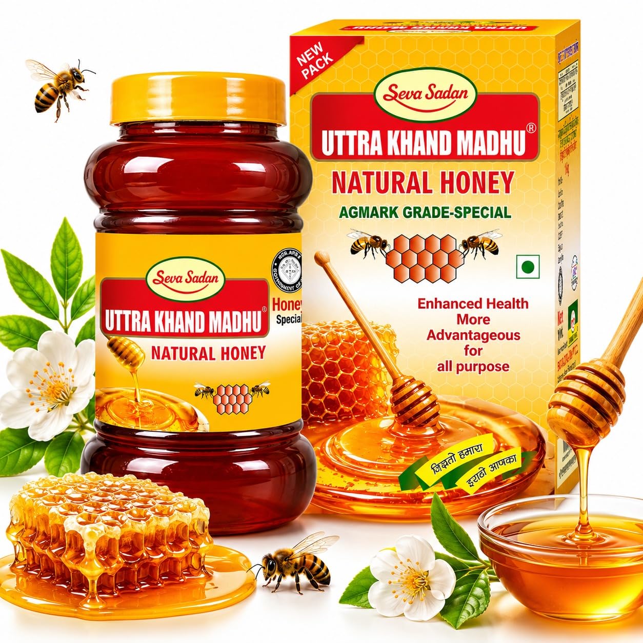 Seva Sadan Uttrakhand Madhu Natural Honey - 500 G-image-47