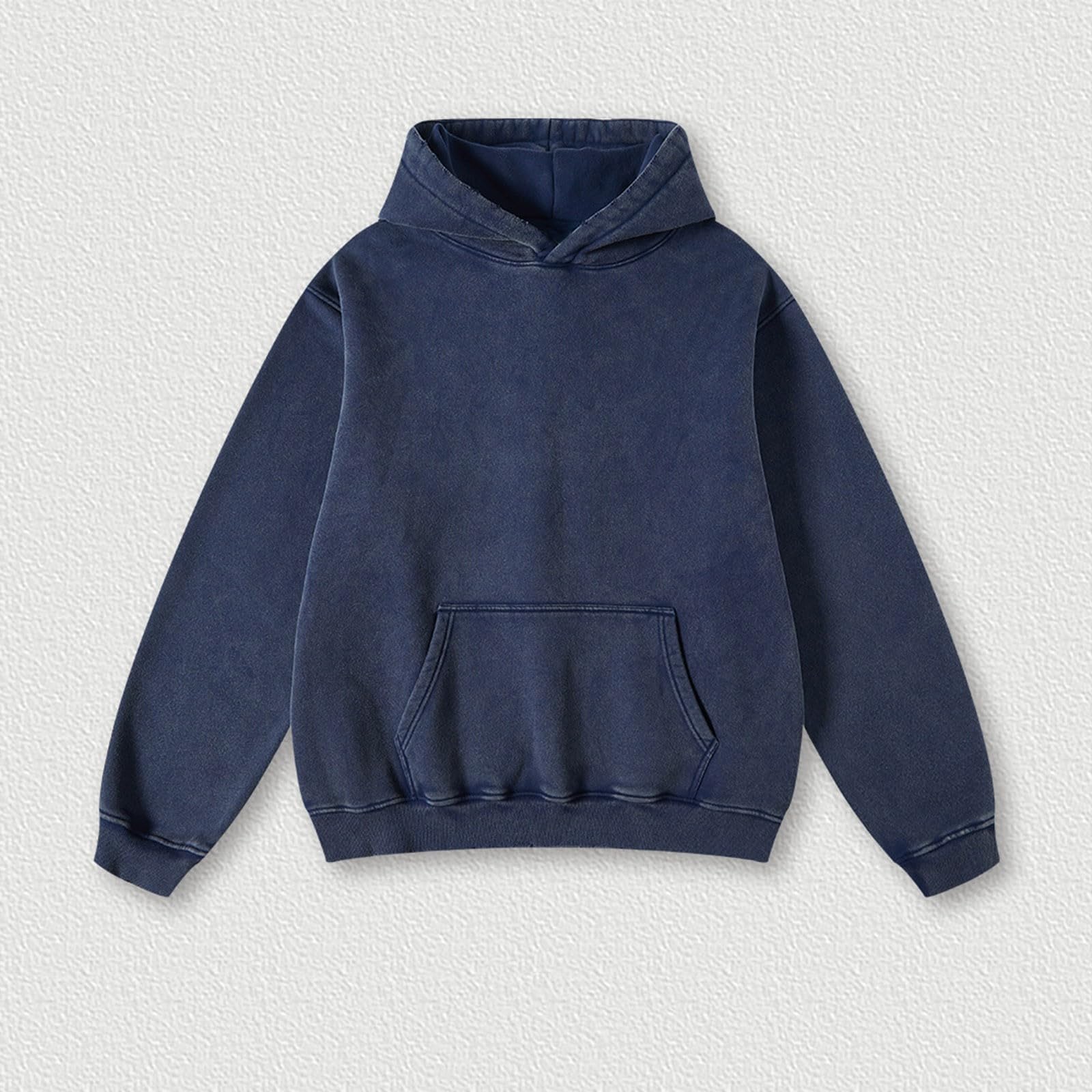Generisch Felpa con cappuccio da donna, oversize, lavata, per coppie, in pile pesante, felpa con cappuccio, streetwear, alla moda
