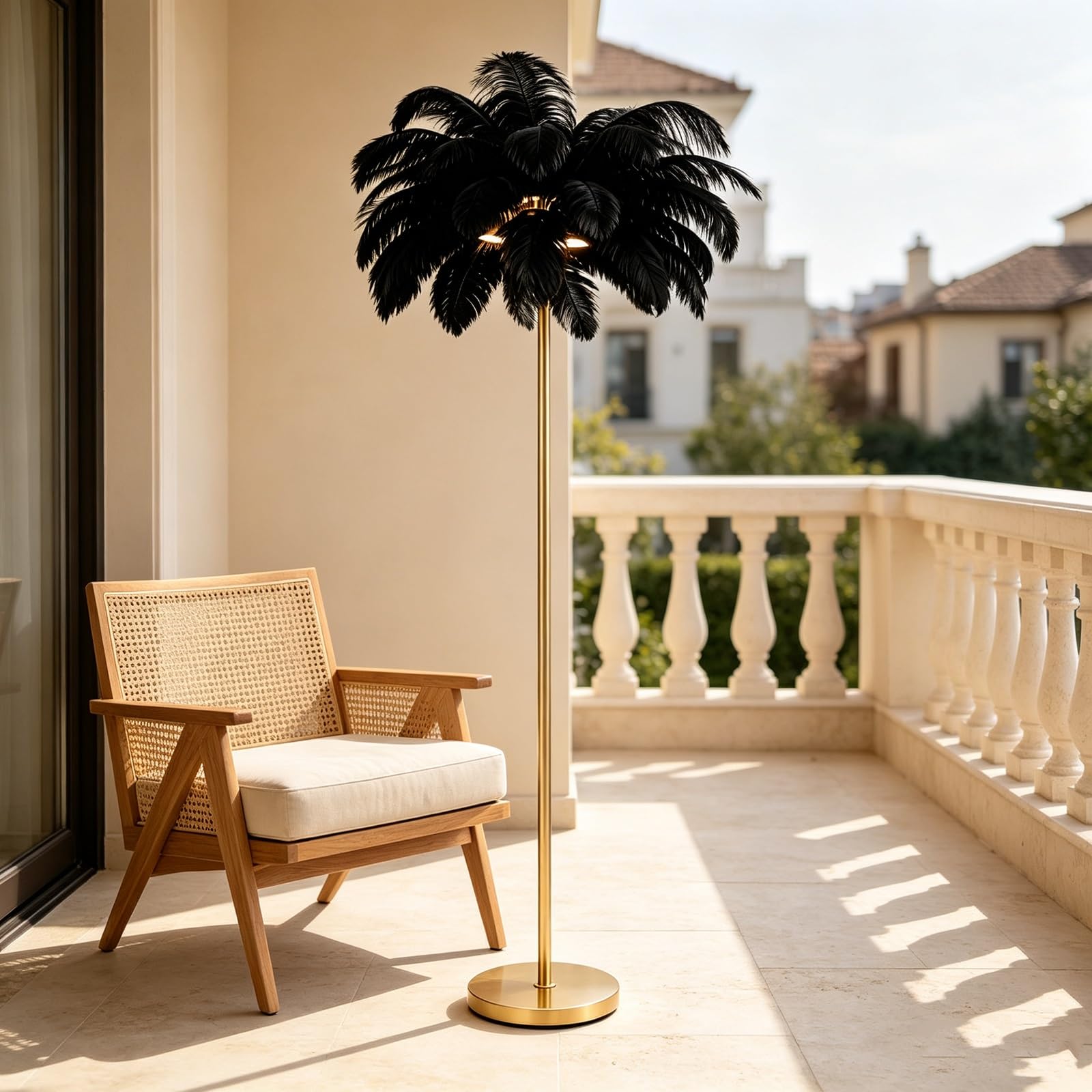 LCNDKF Eye-Care Feather Floor Lamp