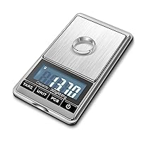 Vista 8 de Flexzion Báscula digital de tamaño de bolsillo, báscula de gramo de precisión de 7.05 oz/0.00 oz, portátil de viaje, mini cocina, alimentos, onzas