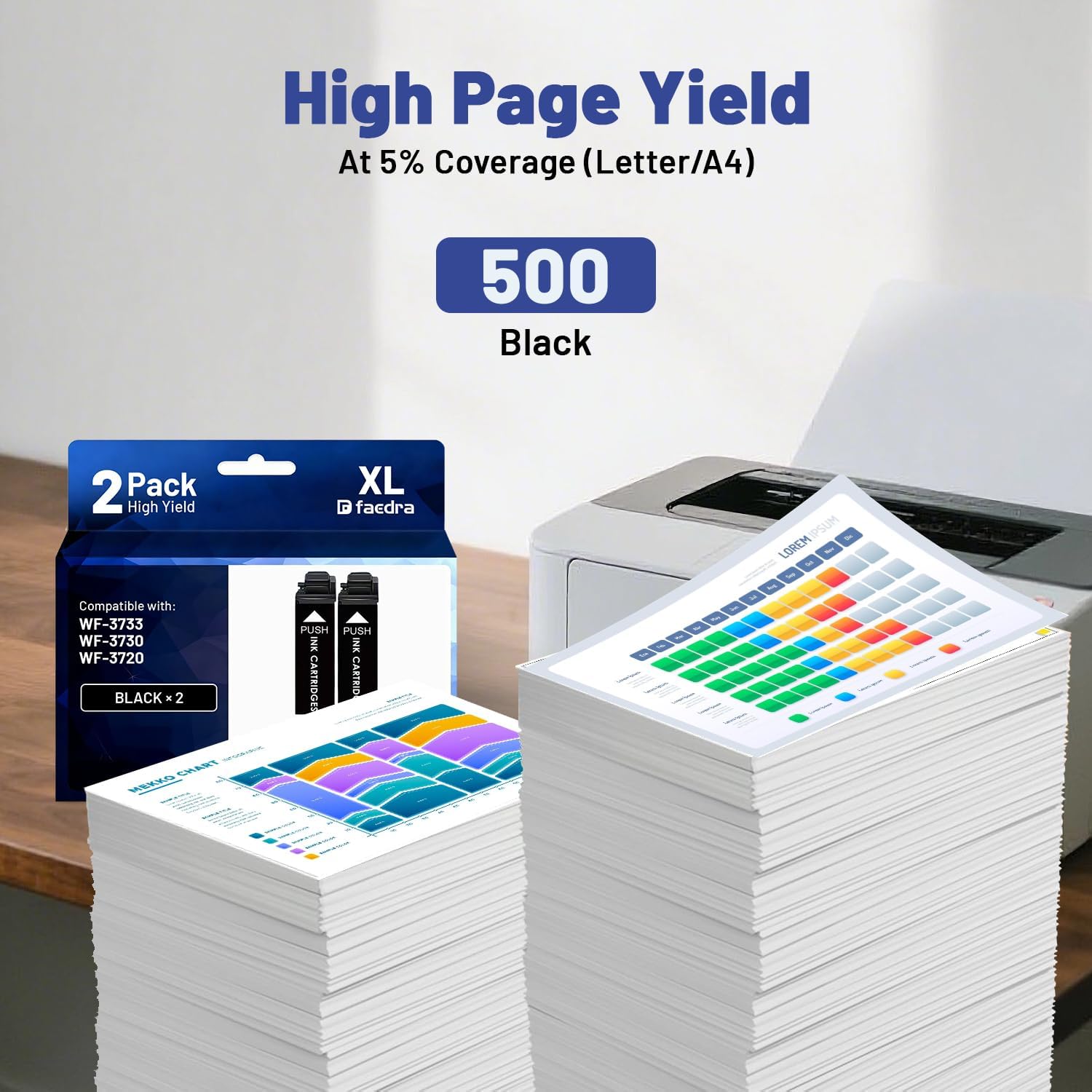 Faedra Remanufactured Replacement for Epson 812XL Ink Cartridge 2-Black image 3