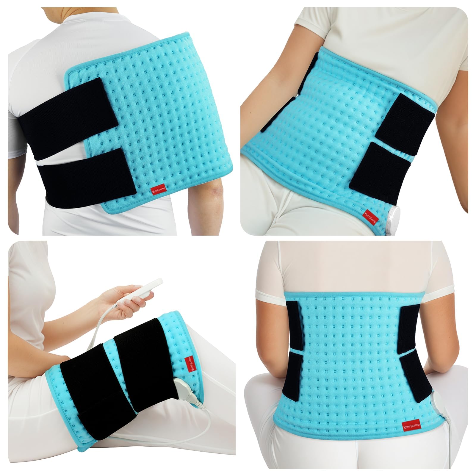 Comfytemp 12"x24" Almohadilla Térmica Portátil, 9 Niveles de Ajuste de Temperatura, Apagado Automático, Espalda, Cuello, Hombros, Abdomen, Calentamiento Rápido, Alivia la Fatiga y el Dolor, Lavable