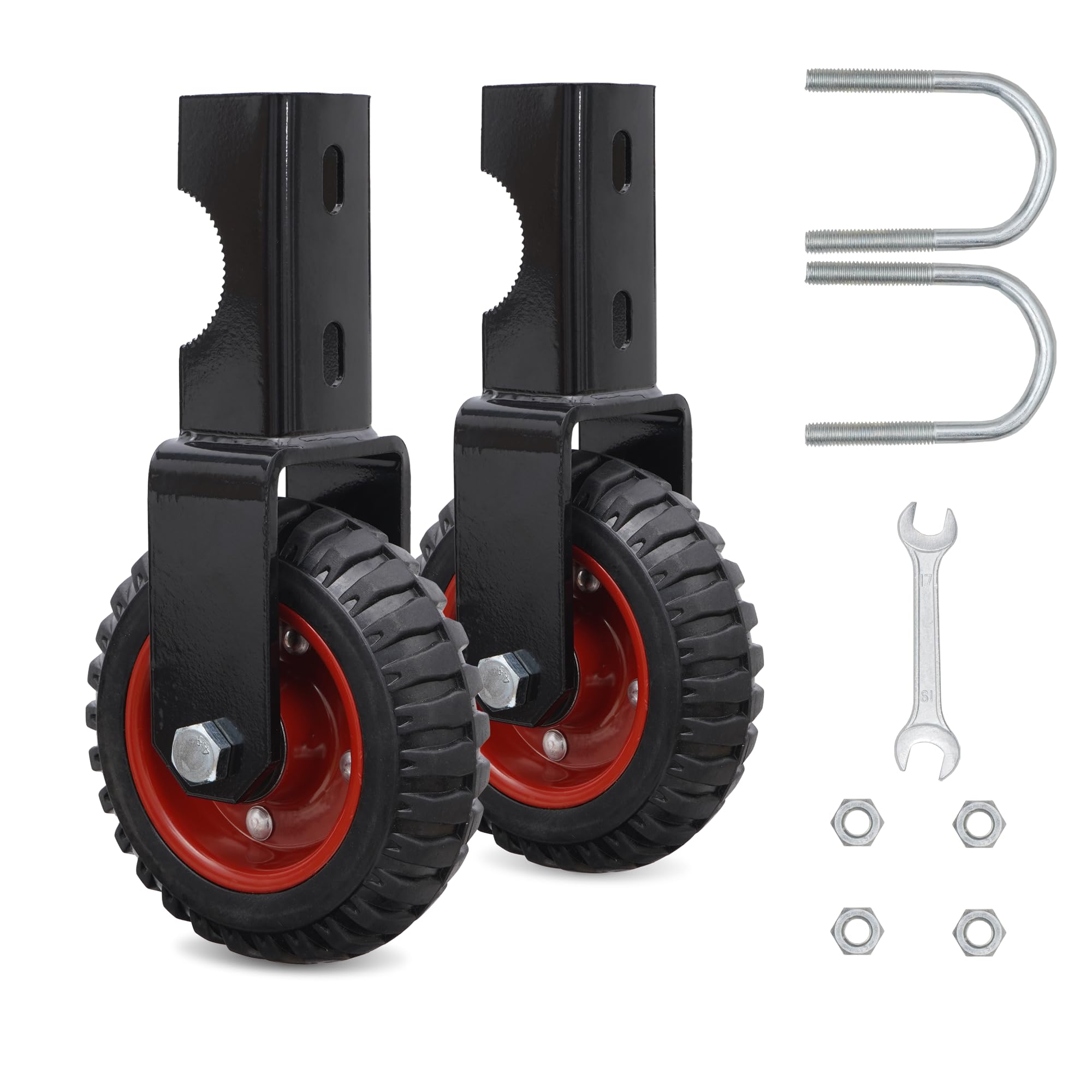 Snapklik.com : 6 Inch Farm Gate Wheel, 2 Pack Metal Tube Gate Support ...