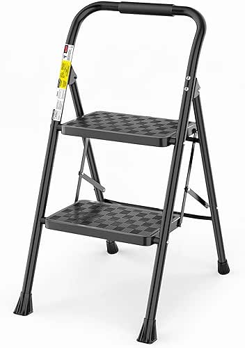HBTower 2 Step Ladder, Step Stool for Adults,2 Step Ladder
