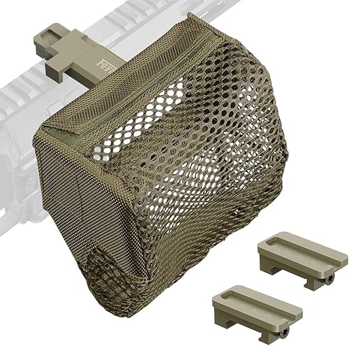 Feyachi Heat Resistant Brass Catcher Thickened Nylon Cartridge Casing Shell Catcher Net with Picatinny Rail Mount