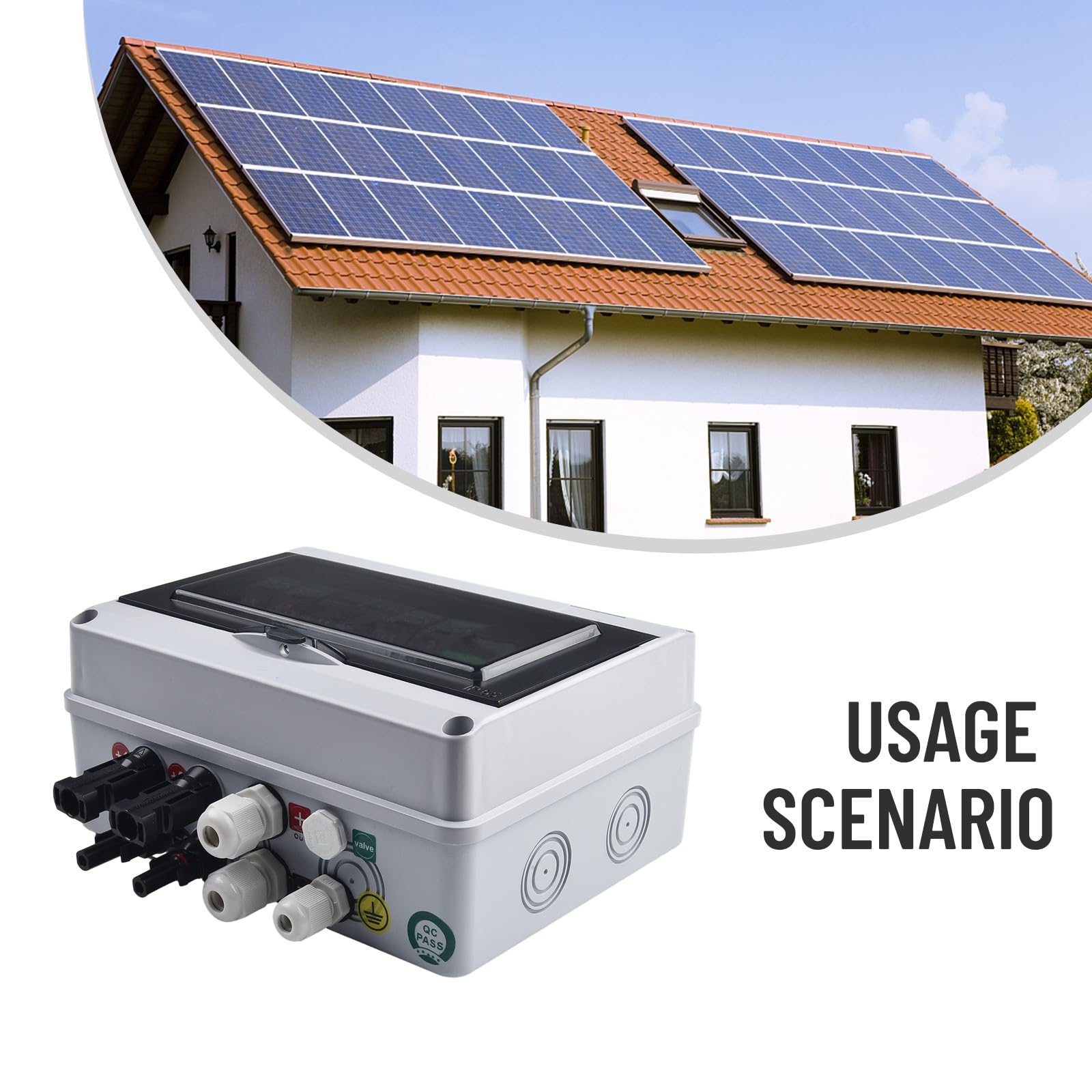 Caja combinadora fotovoltaica 2 en 1 para paneles solares, 550 V CC IP65 impermeable protección al aire libre con fusible MCB SPD, compatible con plantas fotovoltaicas residenciales en la