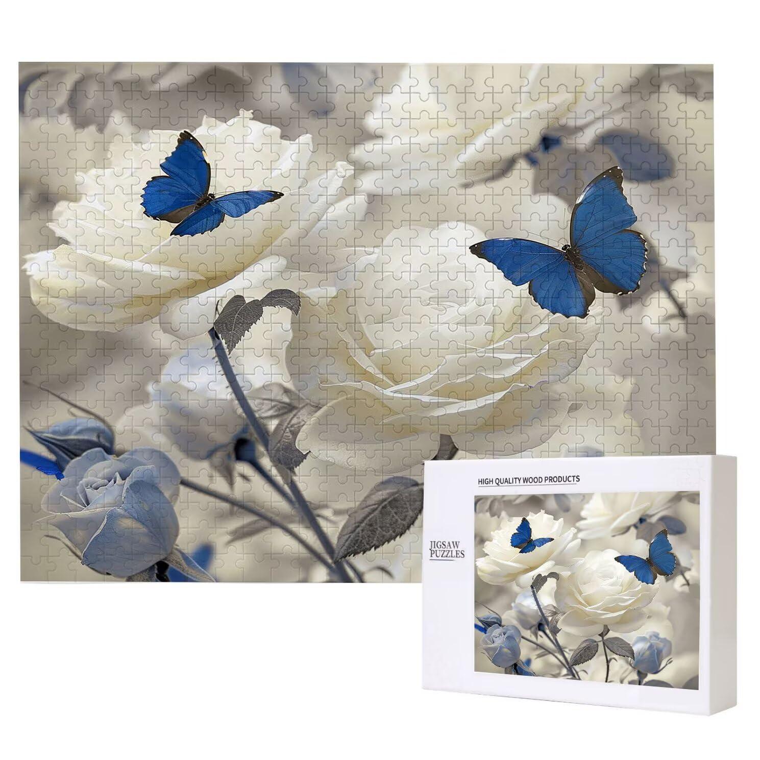 Puzzle dla dorosłych, 5000 sztuk, trudne drewniane puzzle, gra, gra logiczna, gra ręczna, dekoracja rodzinna, kreatywna rozrywka, prezent 105 x 156 cm kwiat motyl 3 K0F-122