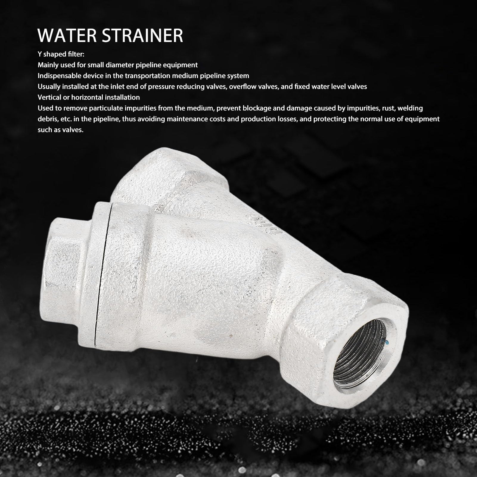 Filtro En Y 1/4 Pulg. DN8 Malla De Doble Capa De Acero Inoxidable para Agua Aceite Gas