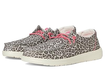 Hey Dude Kids Wendy Luxe Leo (Little Kid/Big Kid) Girls Shoes Natural/Black : 11 Little Kid M, Polyester