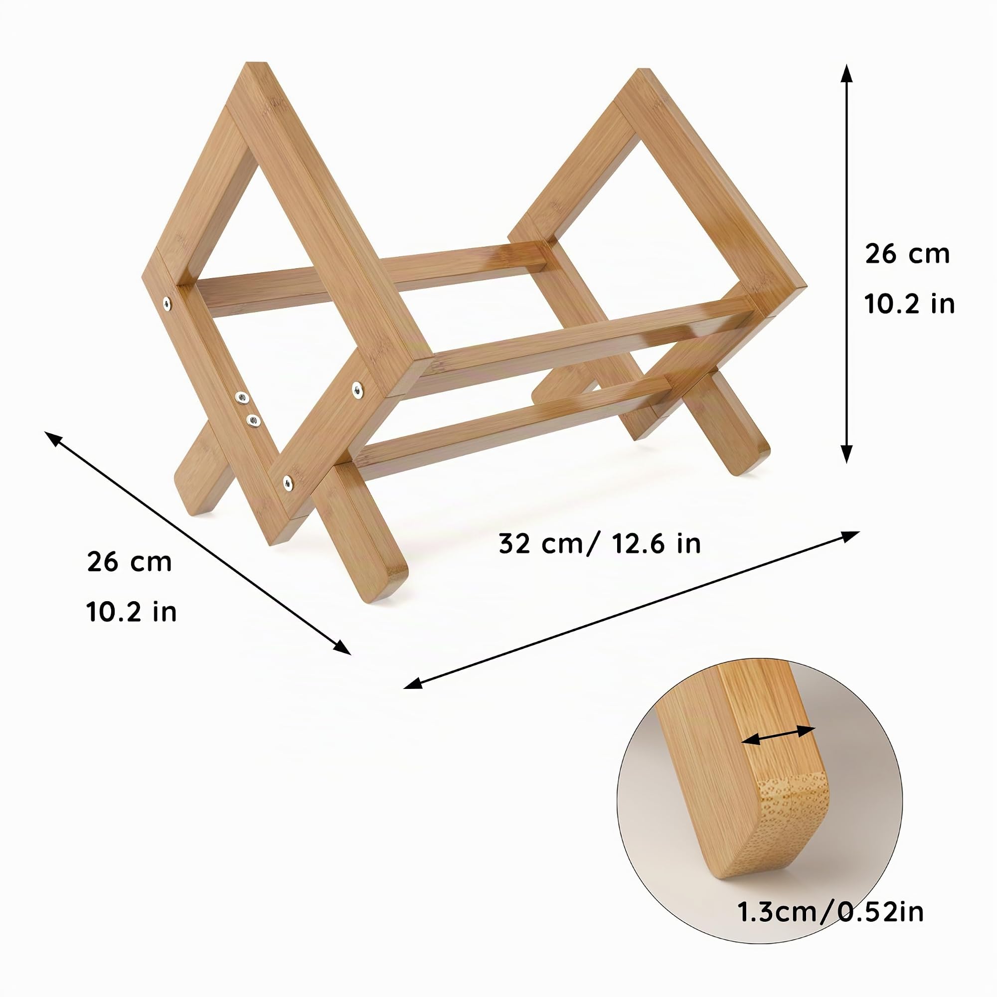 libreria da scrivania, organizer scrivania in bambù, 35x24.5x21cm, mini libreria legno bambini, porta libri da scrivania legno per ufficio, camera dei bambini(bamboo color)