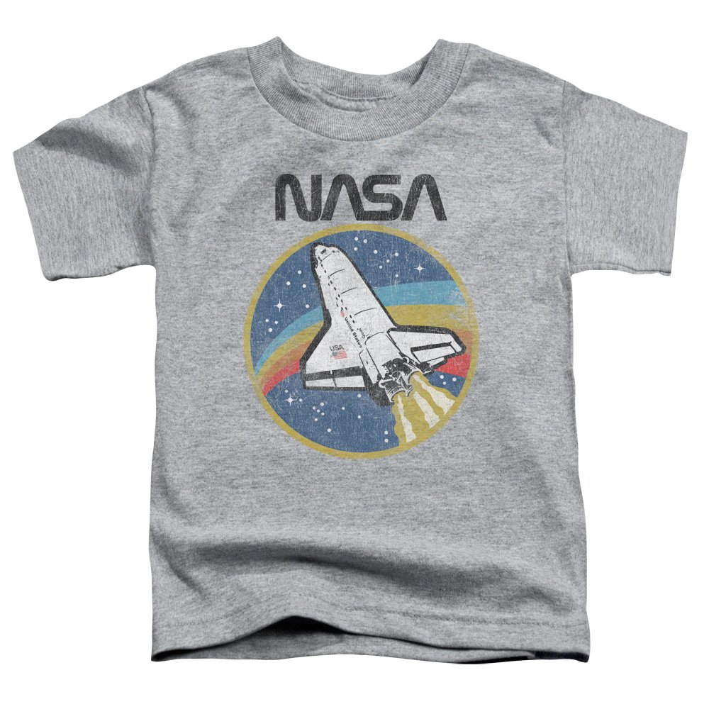 NASA Shuttle Unisex Toddler T Shirt for Boys and Girls Athletic Heather 4T