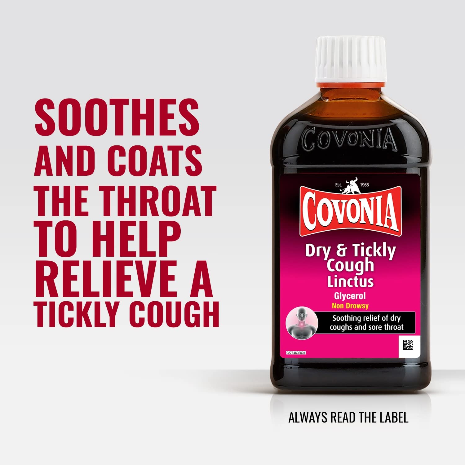 Covonia Dry and Tickly Cough Linctus Syrup, Sore Throat Relief, NonDrowsy Formula 300ml Buy