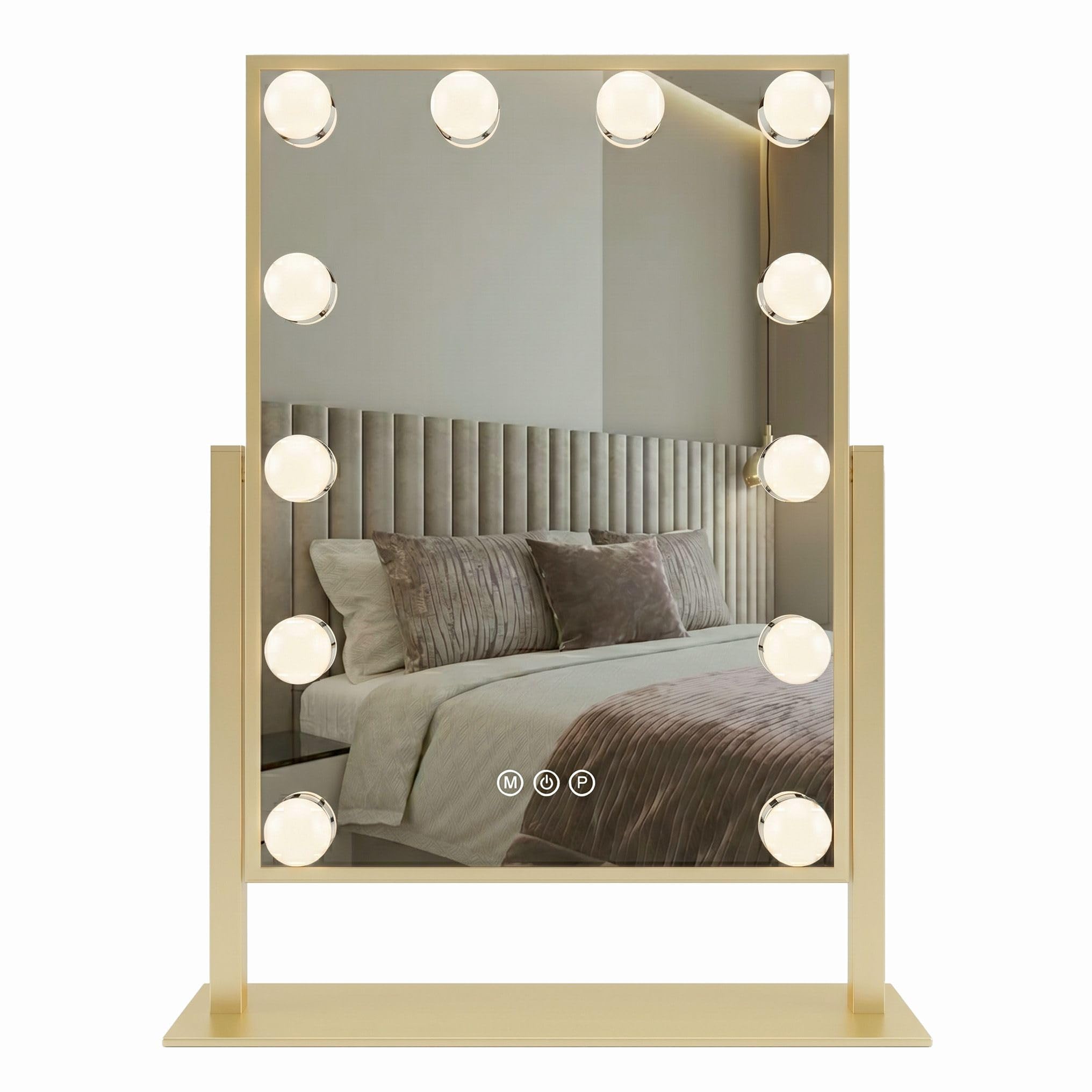 Rea - Lustro Led Style L.Gold 30x40 Prostokątne - 12 x 30 x 47,5 cm