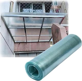 Polycarbonate Roofing Sheet 0.8mm Thermal Insulation Plastic Sheet UV Protection Daylighting Panels for Garages, Canopies, Greenhouse Sheets(0.6x4m(2x13.1ft))