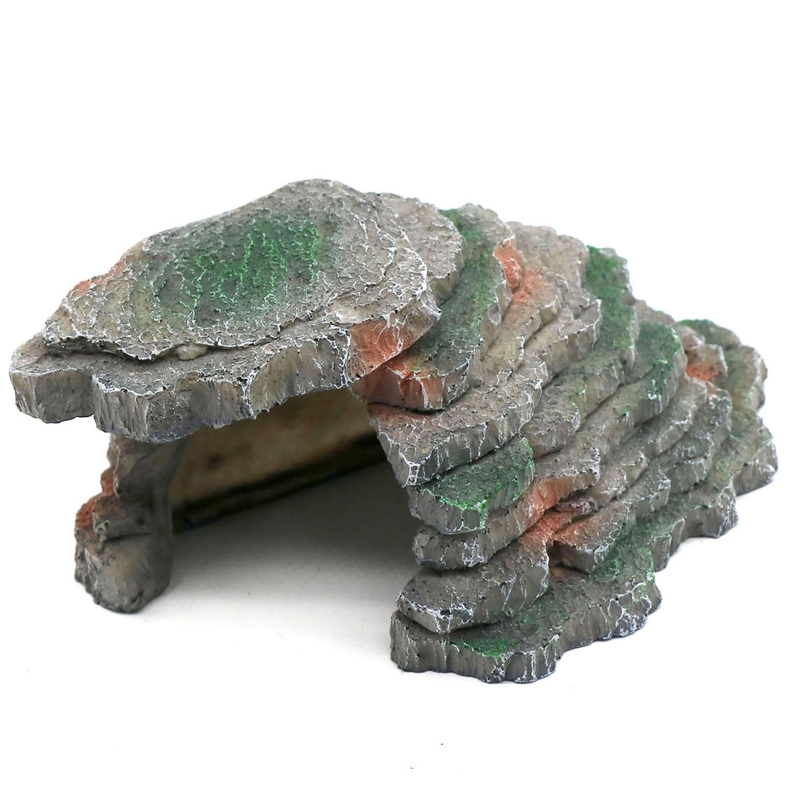relaqcc Gecko Hide Shale Scape Step Ledge - habitat decor | Mubboo