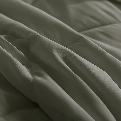Miniatura 7 de Feather and Loom - Manta ligera alternativa de plumón de panal - Color Oliva  Tamaño King