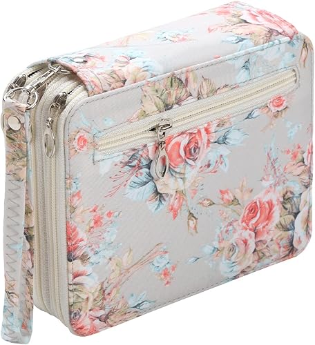 YZK Estuche para lápices de colores con 124 ranuras, de sarga Oxford, con cierre de cremallera, organizador de lápices de colores para bolígrafos de