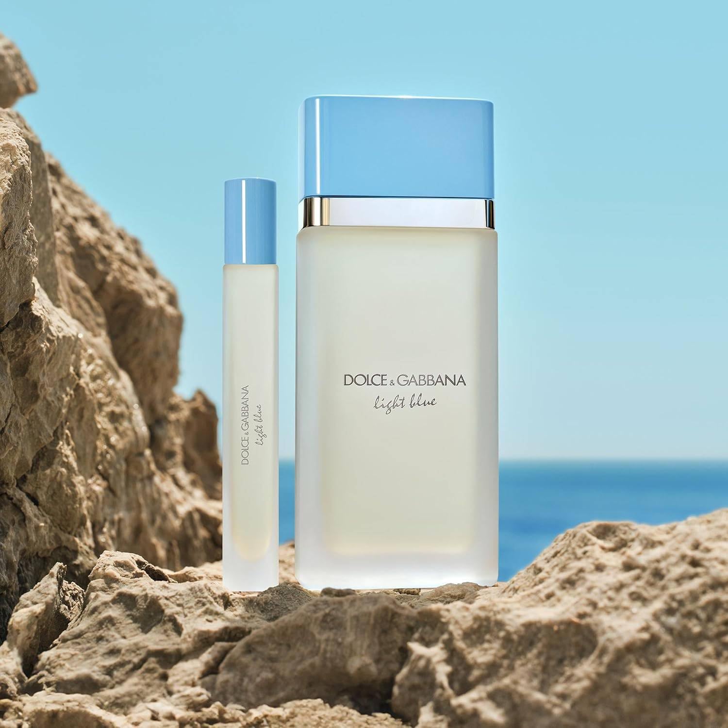 Dolce e Gabbana Light Blue Caja de Regalo para Mujeres Perfume Eau De Toilette Spray 50 ml y Perfume para Viajes Eau de Toilette 10 ml
