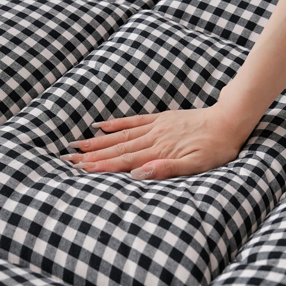 Futon Plegable Tatami Japones Colchón De Futón Engrosar Colchon Cómodo Suave Piso Portátil Cama De Invitados Colchón De Camping Tatami De Piso Respirable Colchn De Futn,Negro,120 * 200cm