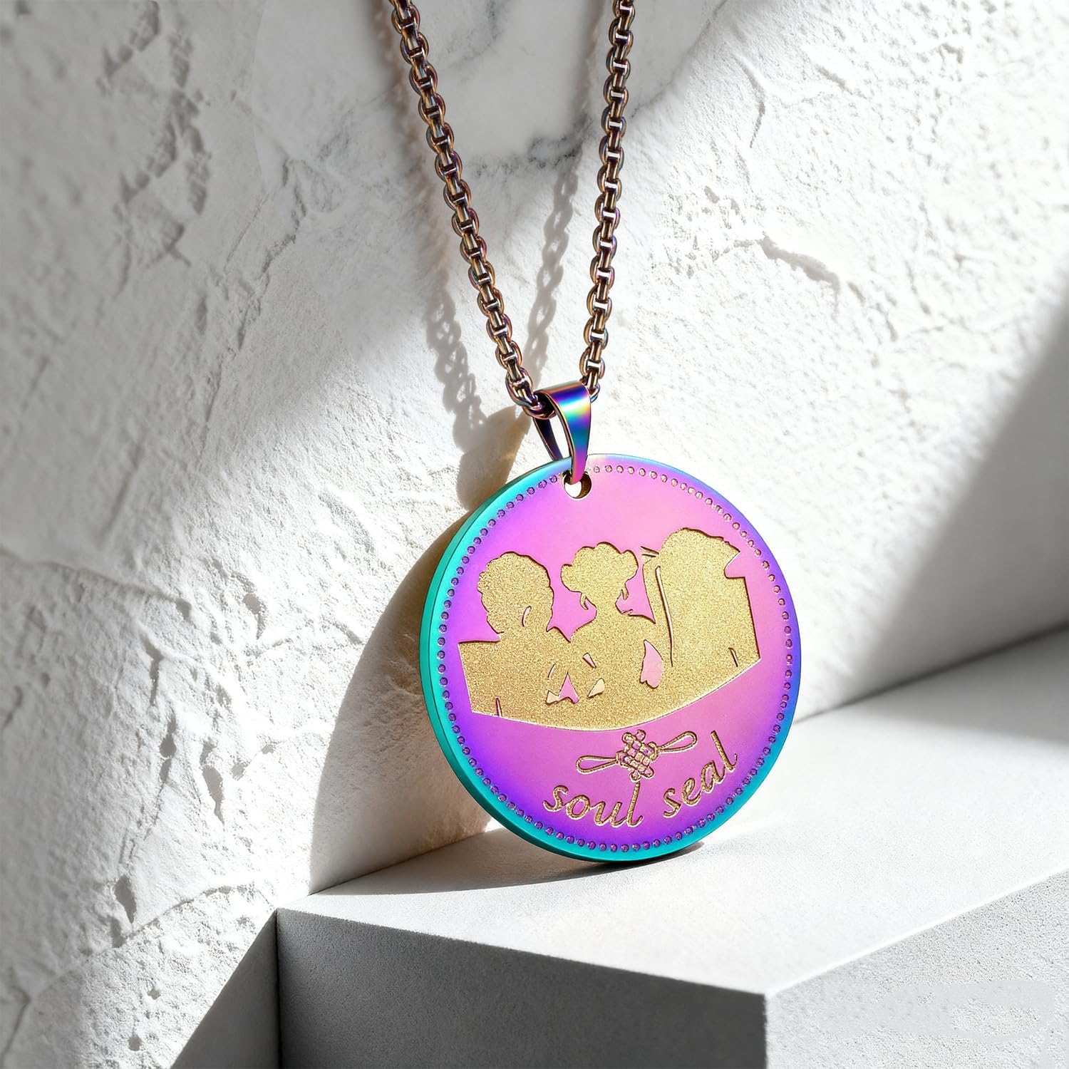 VOJO Movie Inspired Necklace, Stainless Steel Round Medal Pendant Jewelry Accessories Gift - Image 4