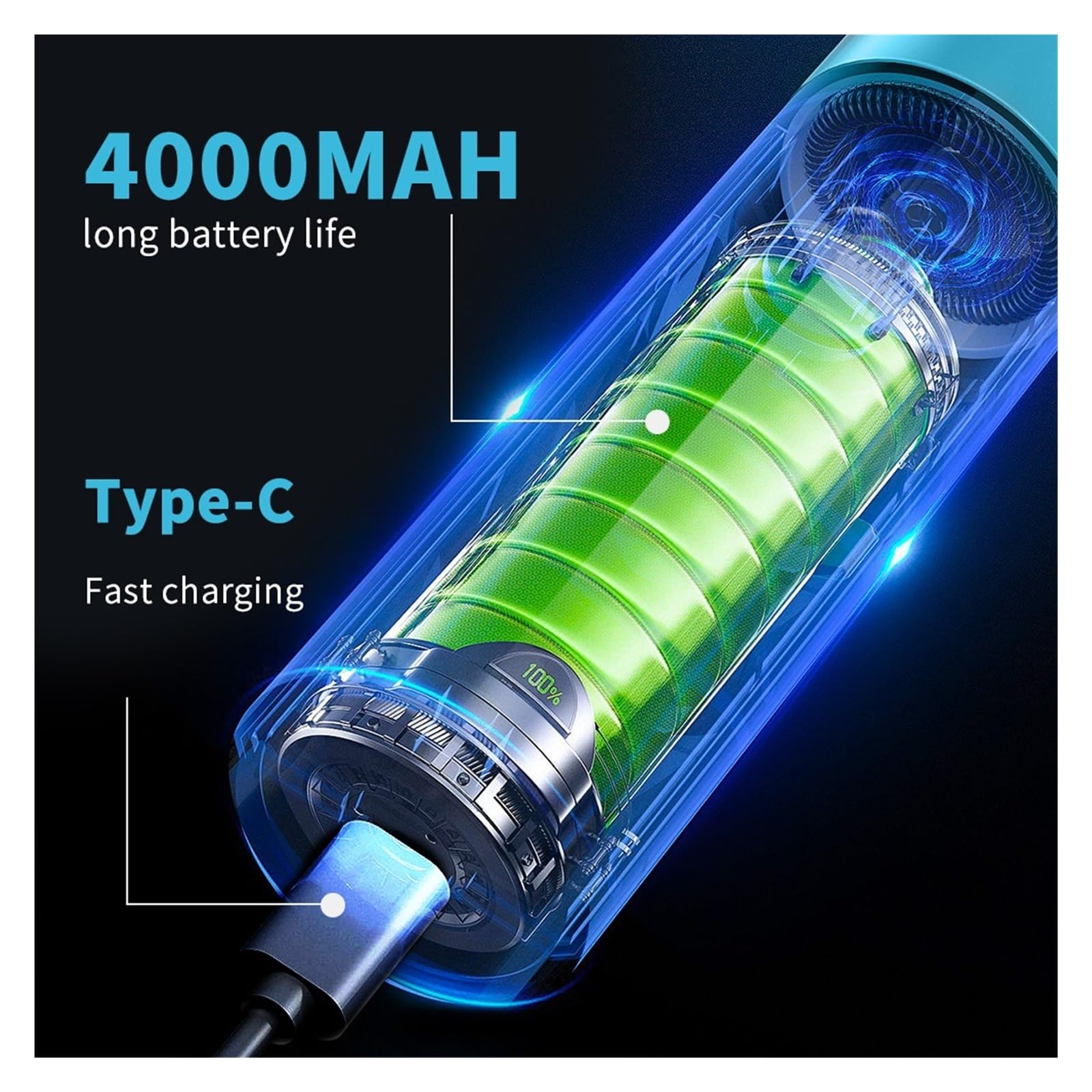 Aspiradora De Coche De 90000pa, Mini Aspiradora Inalámbrica De Mano, Máquina De Limpieza De Succión Fuerte, Limpiador Portátil For El Hogar Y El Teclado Del Coche Para pelo de mascotas, coche, hogar,