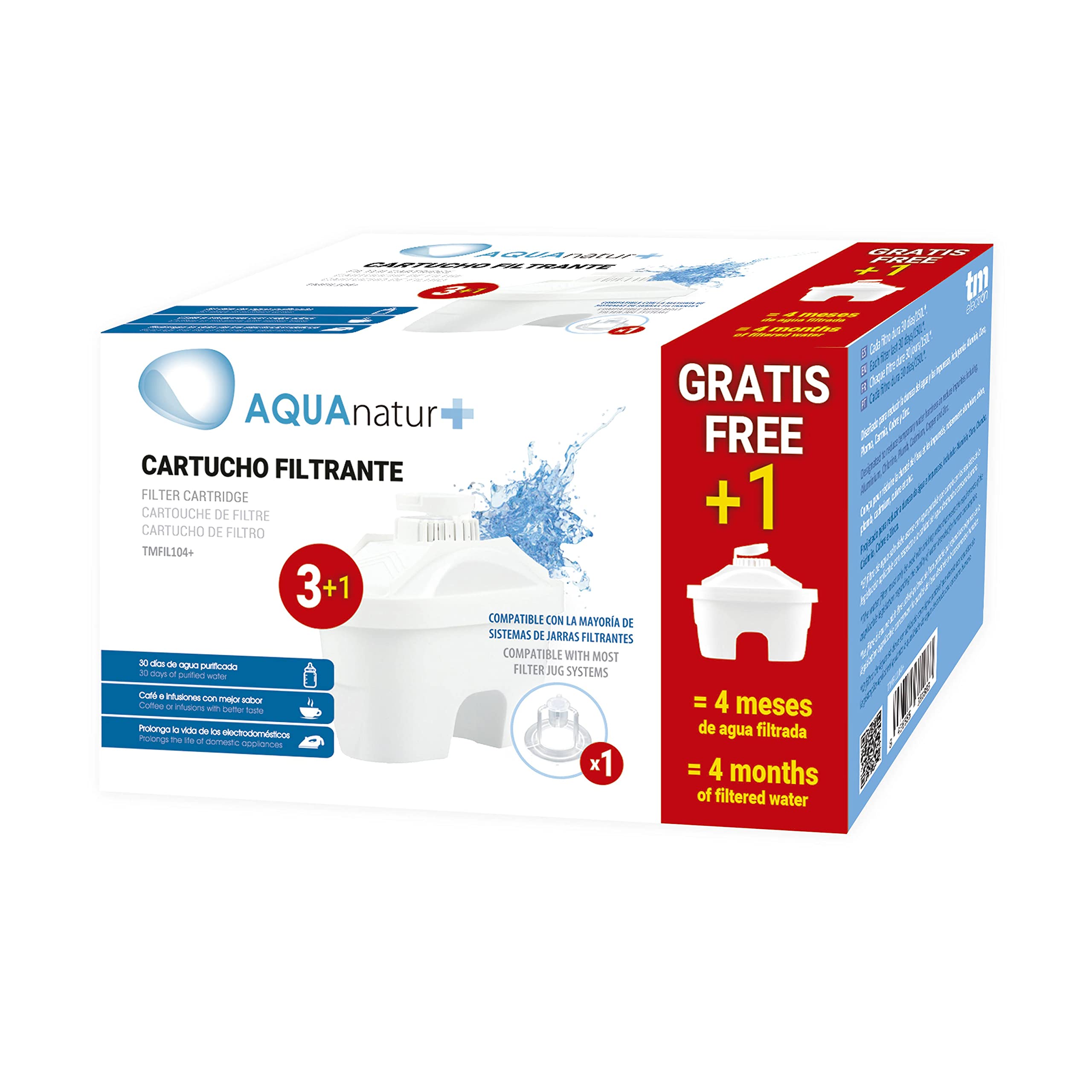TM Electron TMFIL106+ Pack de 6 a 12 Meses de Filtros de Agua, Compatibles con las Jarras Maxtra y Maxtra+, 6 Unidades — view 17