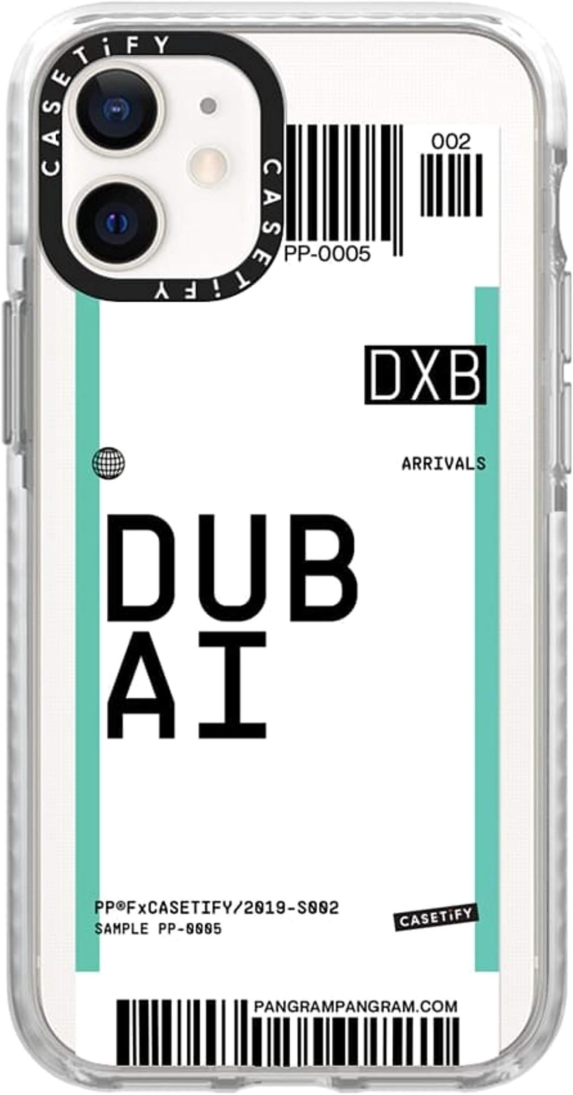 Casetify PANGRRAM DUBAI 10 Ft. Ultra Impact Protection Shock Absorbing Cover, Anti-Microbial, Slim & LightWeight, Wireless Charging Compatible (iPhone 12 Mini, Pangram Dubai)