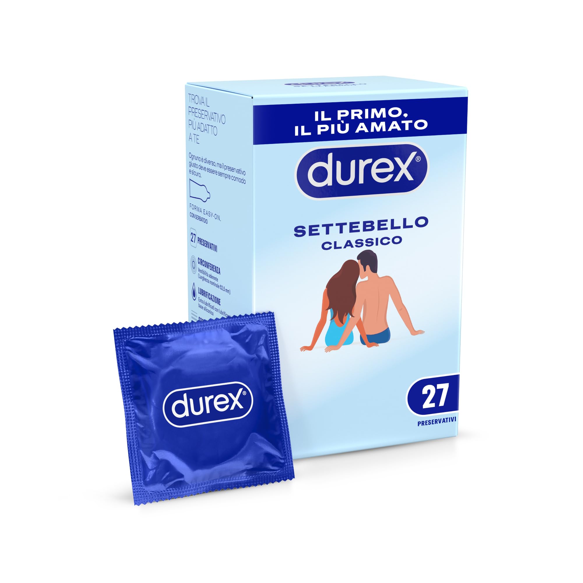 Durex Settebello Classico, Preservativi Classici, 27 Profilattici