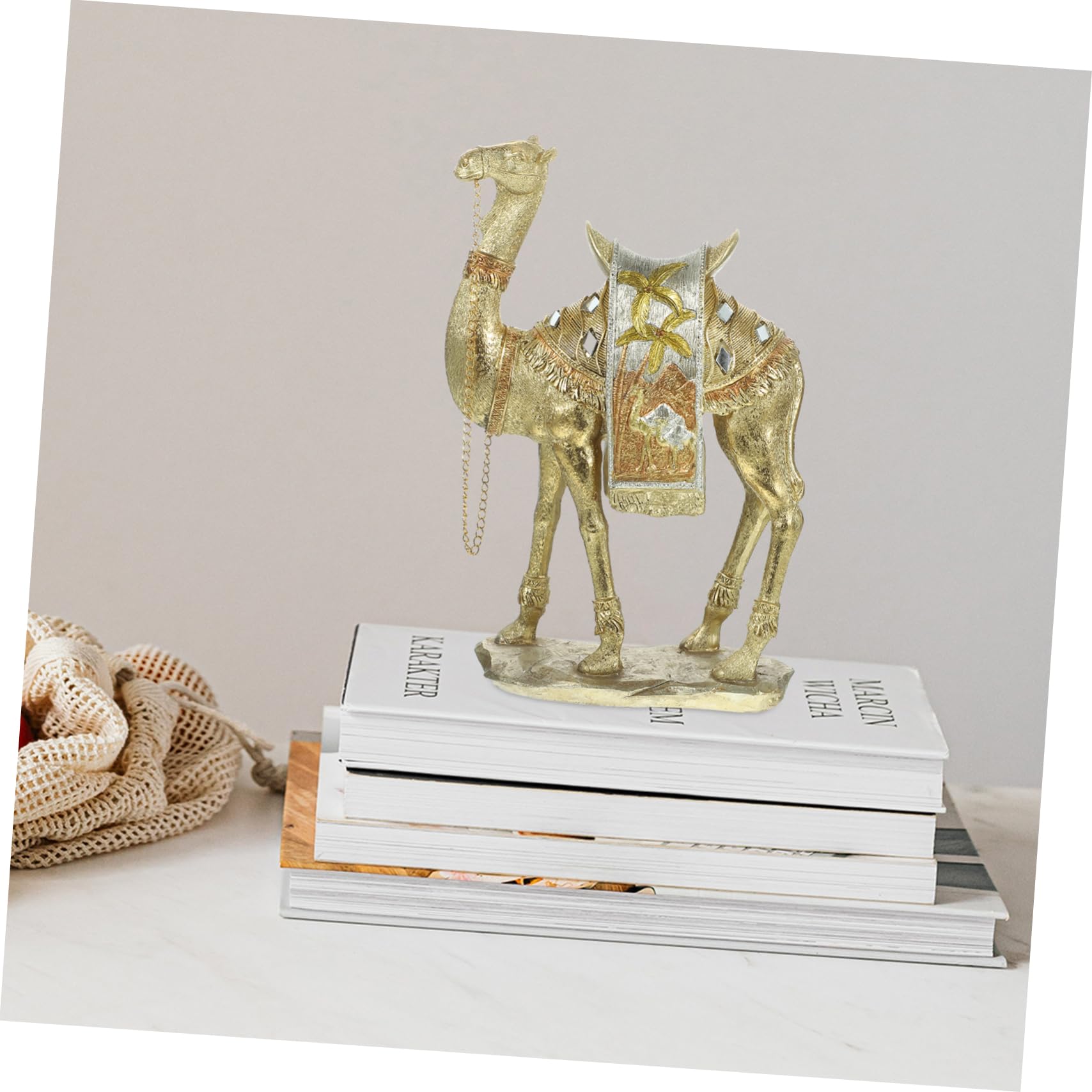 VALICLUD Figura Decorativa con Textura Excelente de Resina Dorada de Estatua y Resistencia al Desgaste en Estilo Moderno y Clásico para Adorno de Mesa y Hogar