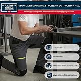 Lee Cooper LCPNT246 Męskie spodnie robocze cargo stretch z kieszeniami na nakolanniki, elementy Hi-Vis, kieszenie narzędziowe