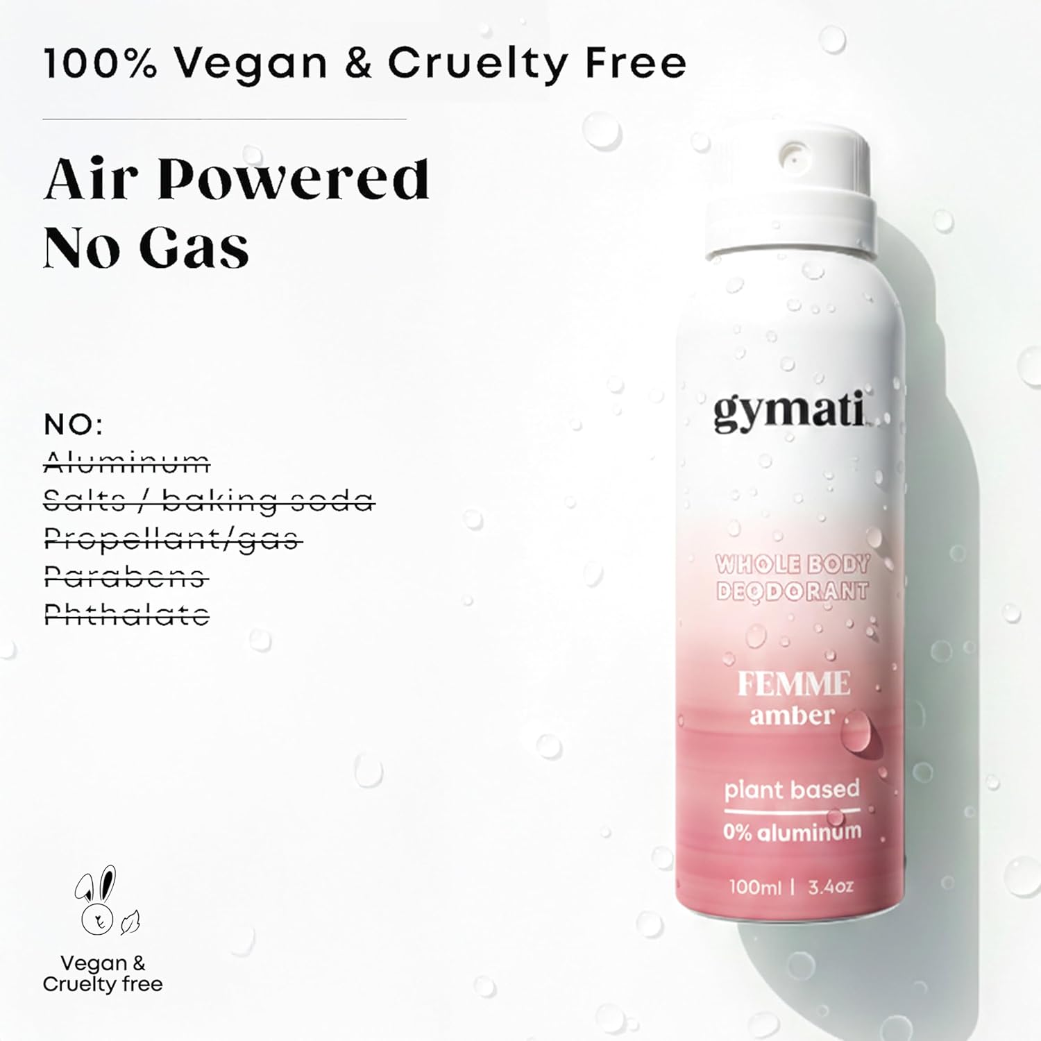 Gymati Natural Deodorant Body Spray Aluminum Free For Women - Image 4