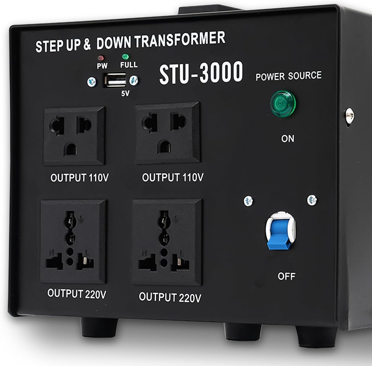 Voltage Converter 3000 Watt Voltage Transformer, AC 220V/110V Power Converter, Circuit Break Protection, 5V USB Port, Heavy Duty Step Up/Step Down Voltage Transformer Converter, CE Certified
