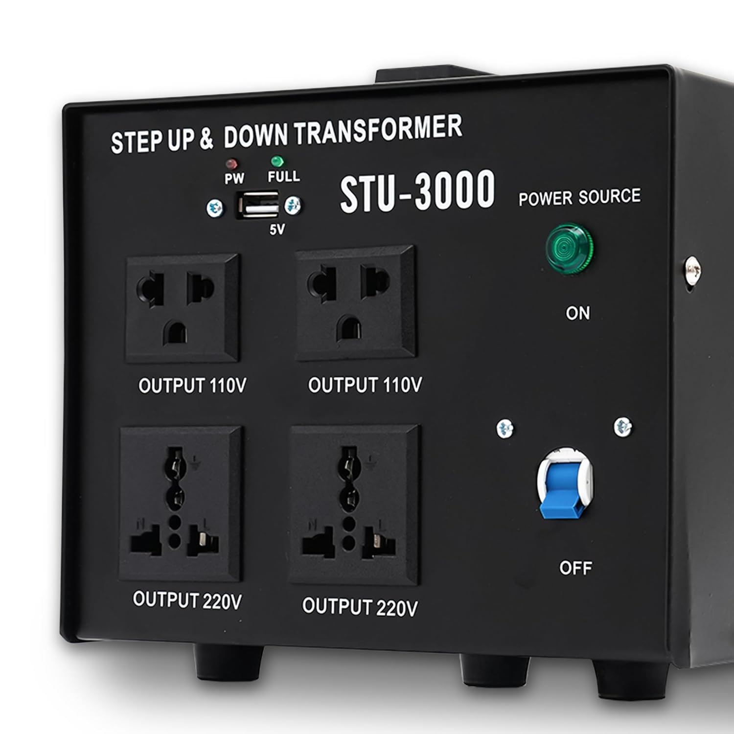 Voltage Converter 3000 Watt Voltage Transformer, AC 220V/110V Power Converter, Circuit Break Protection, 5V USB Port, Heavy Duty Step Up/Step Down Voltage Transformer Converter, CE Certified