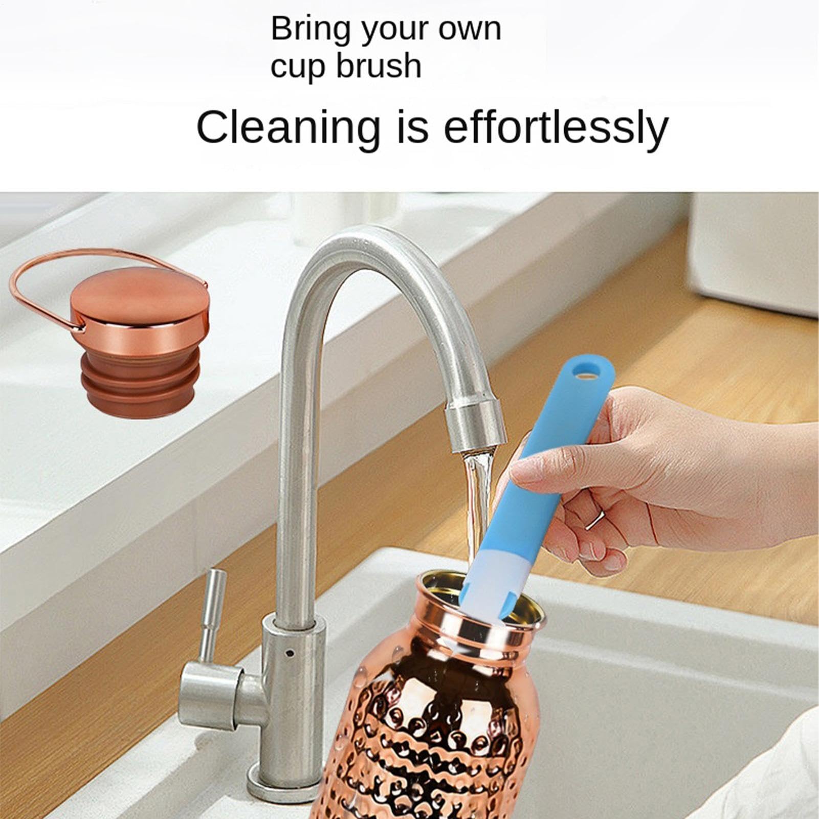 Generico Trinkflasche aus Kupfer Tragbare wasserdichte Stahlflasche