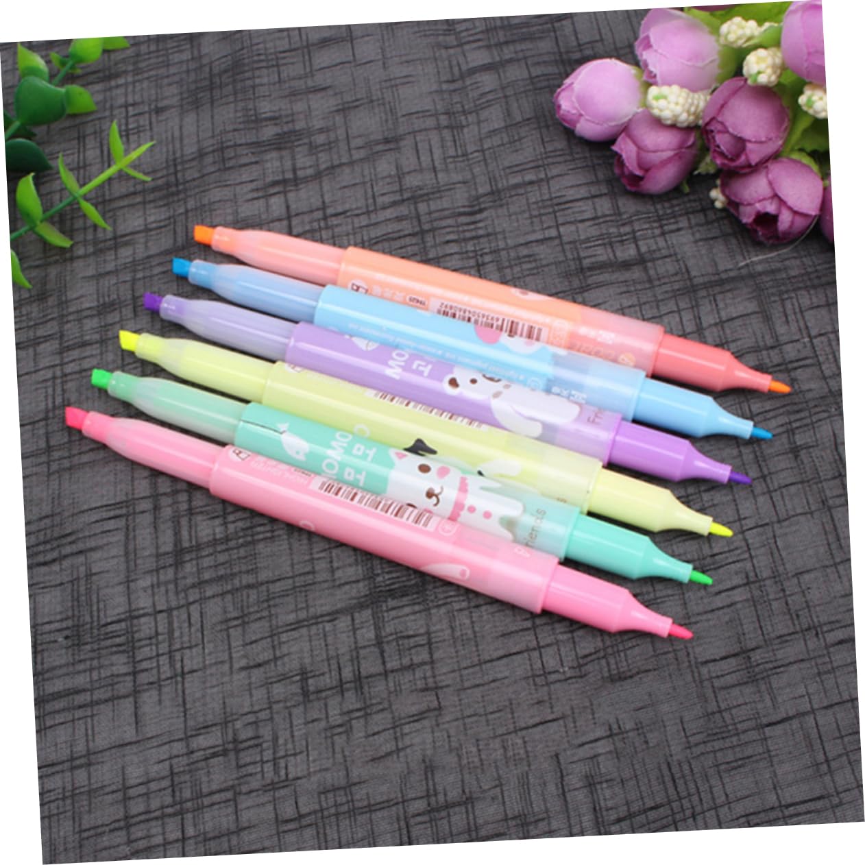 Lurrose 18pezzi Evidenziatori Doppi Fluorescente Marcatori Per e Scuola Per Note e Creativi